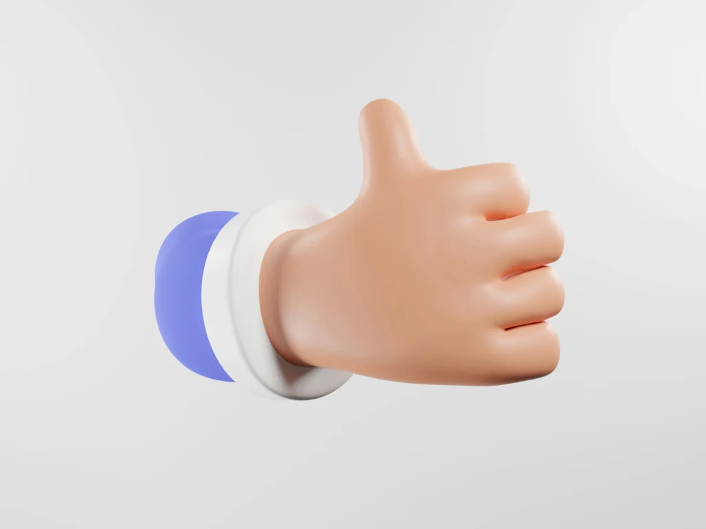 サムアップのオブジェ